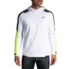 Brooks Men's Run Visible Thermal Hoodie - White/Asphalt/Nightlife (211411134)