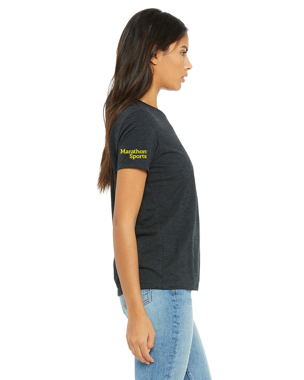 Women's RUN BOS Relaxed Triblend Short Sleeve Tee (TS-RUNBOS-6413) - Image 2