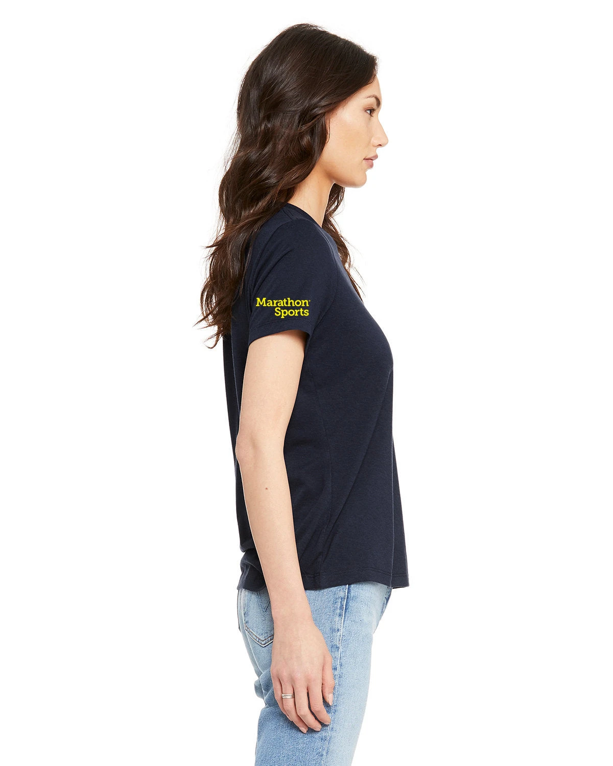 Women's RUN BOS Relaxed Triblend Short Sleeve Tee (TS-RUNBOS-6413) - Image 6