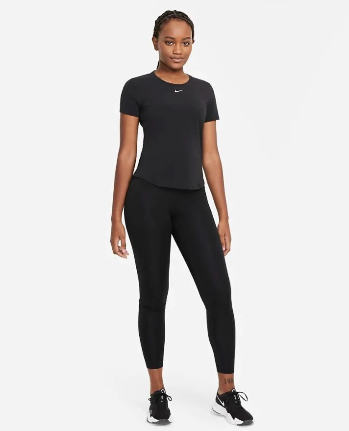 Women's Nike Dri Fit One Luxe Short Sleeve - Black (DD0618-010) - Image 2