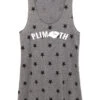 Women's Plimoth Racerback Stars And Stripes Tank - Gray (PLI-AA1927P-EGS)