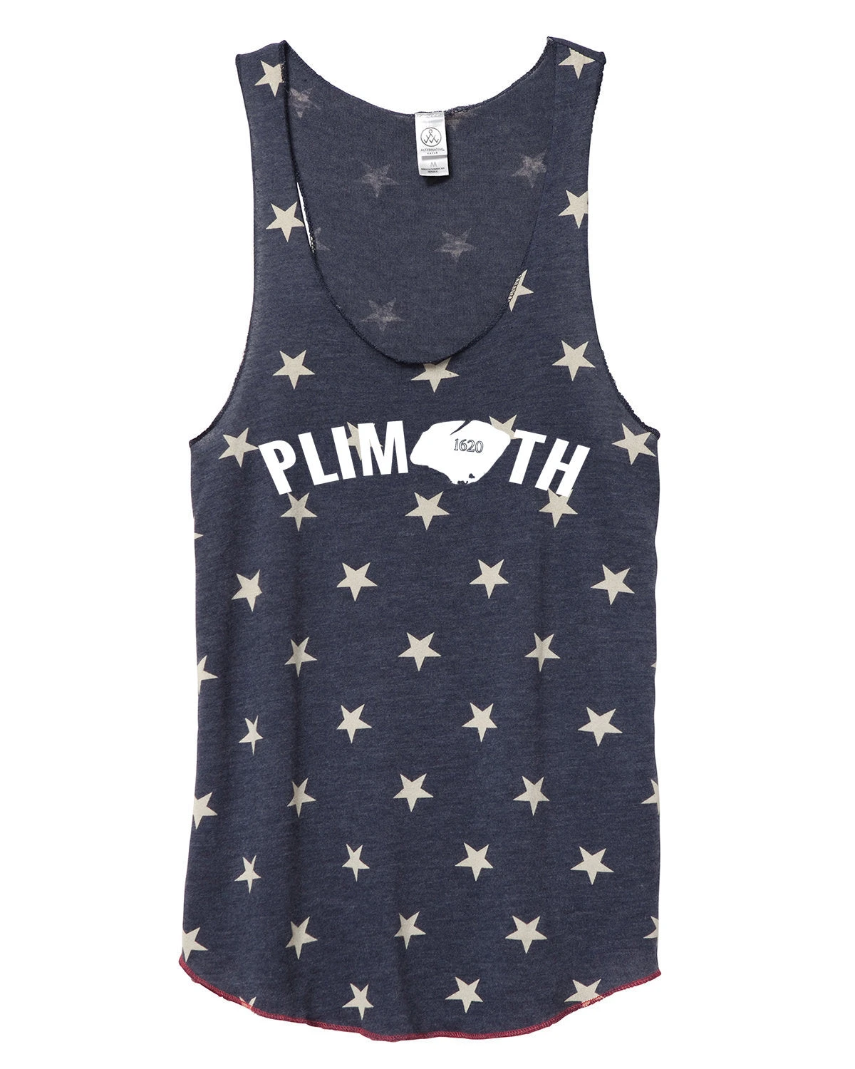Women's Plimoth Racerback Stars And Stripes Tank - Navy Blue ( PLI-AA1927P-S)